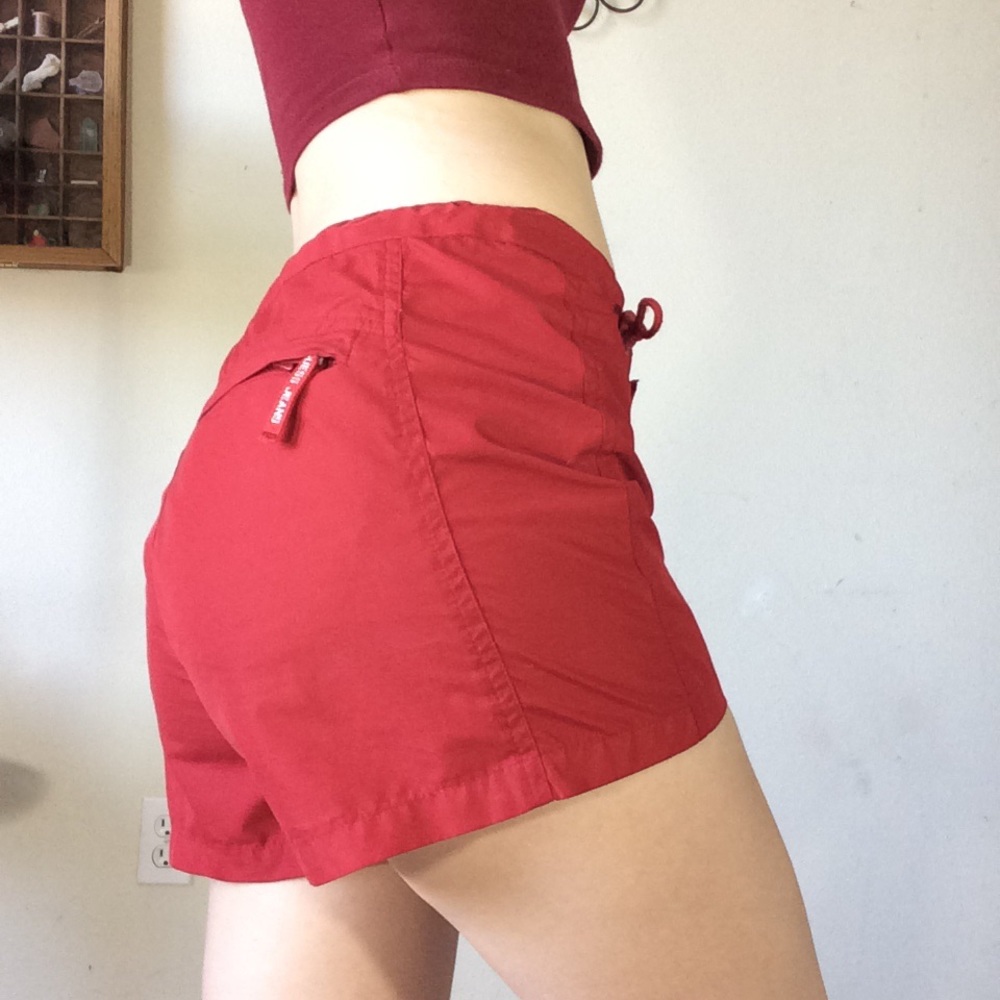 Vintage Guess Red 90’s Swim Board Shorts Water Proof style outdoor sports